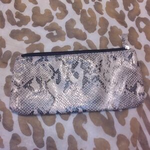 Snake Skin Print Wallet,Makeup bag or Clutch Hang Bag ( NWNT)